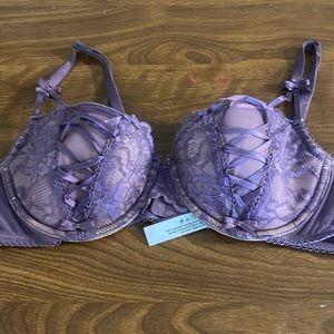 Purple lace bralette
